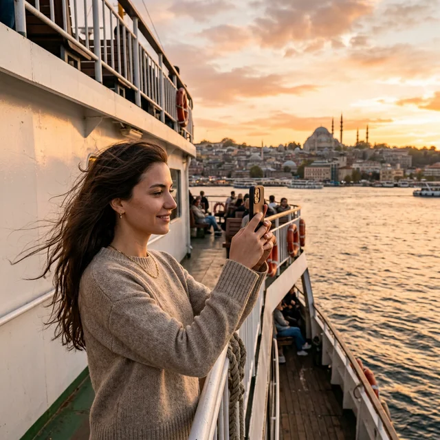 Serene connection on a Bosporus ferry